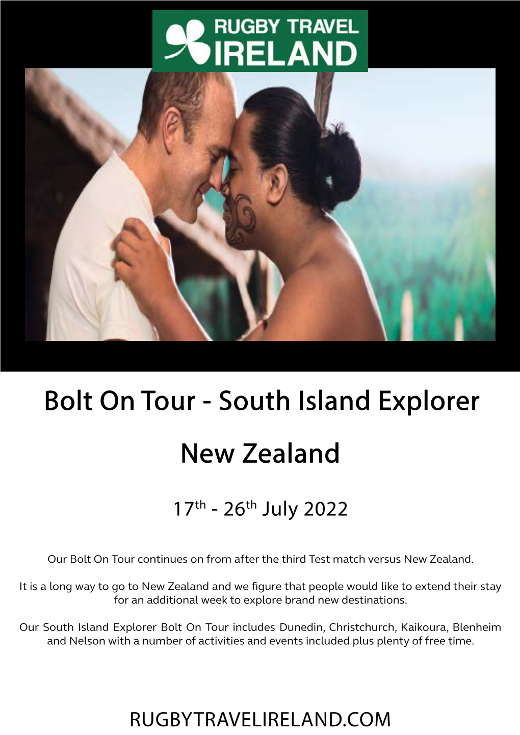 Bolt on Tour - South Island Explorer New Zealand