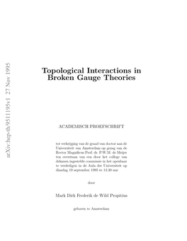 Topological Interactions in Broken Gauge Theories