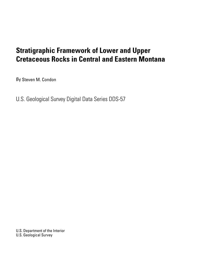 Stratigraphic Framework of Lower and Upper Cretaceous Rocks in Central and Eastern Montana