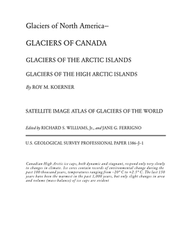 Glaciers of North America— GLACIERS of CANADA