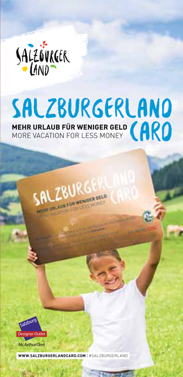 Salzburgerland Card Sehenswürdigkeiten & Ausflugsziele Sights and Attractions