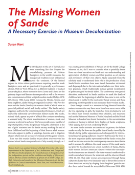 The Missing Women of Sande a Necessary Exercise in Museum Decolonization