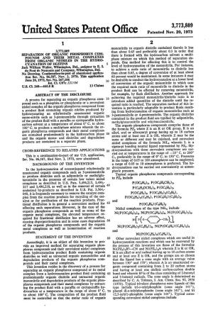 United States Patent Office Patented Nov