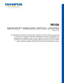 MICROSOFT WINDOWS CRITICAL UPDATES October 2014