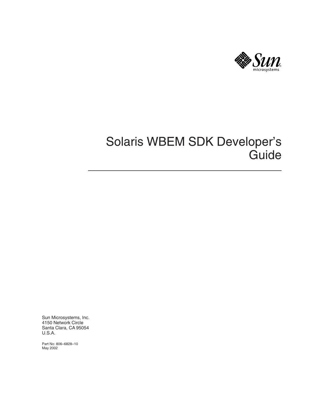 Solaris WBEM SDK Developer's Guide