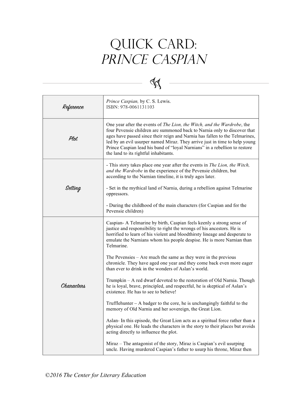 Prince Caspian