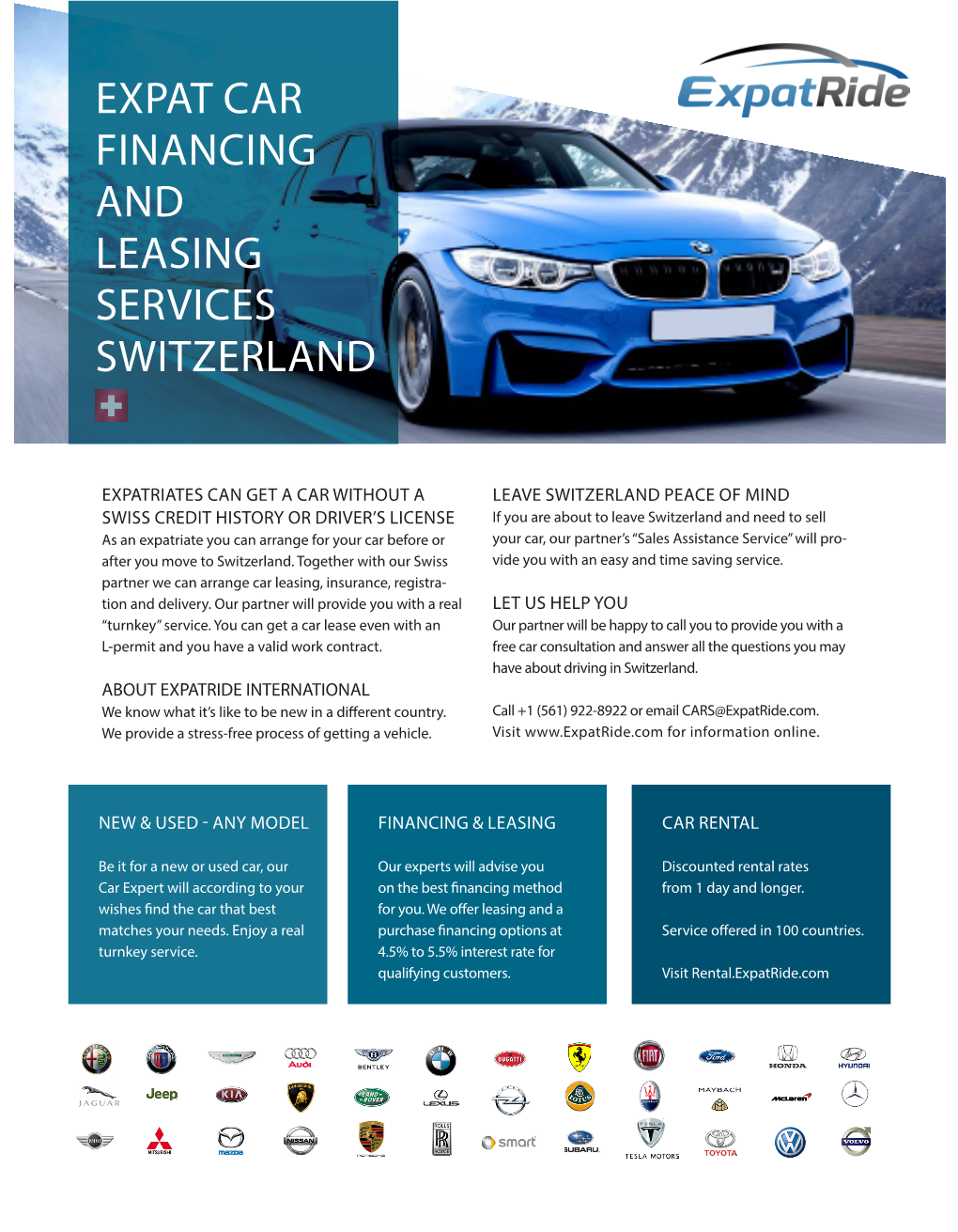 Expat Car Financing and Leasing Services Switzerland