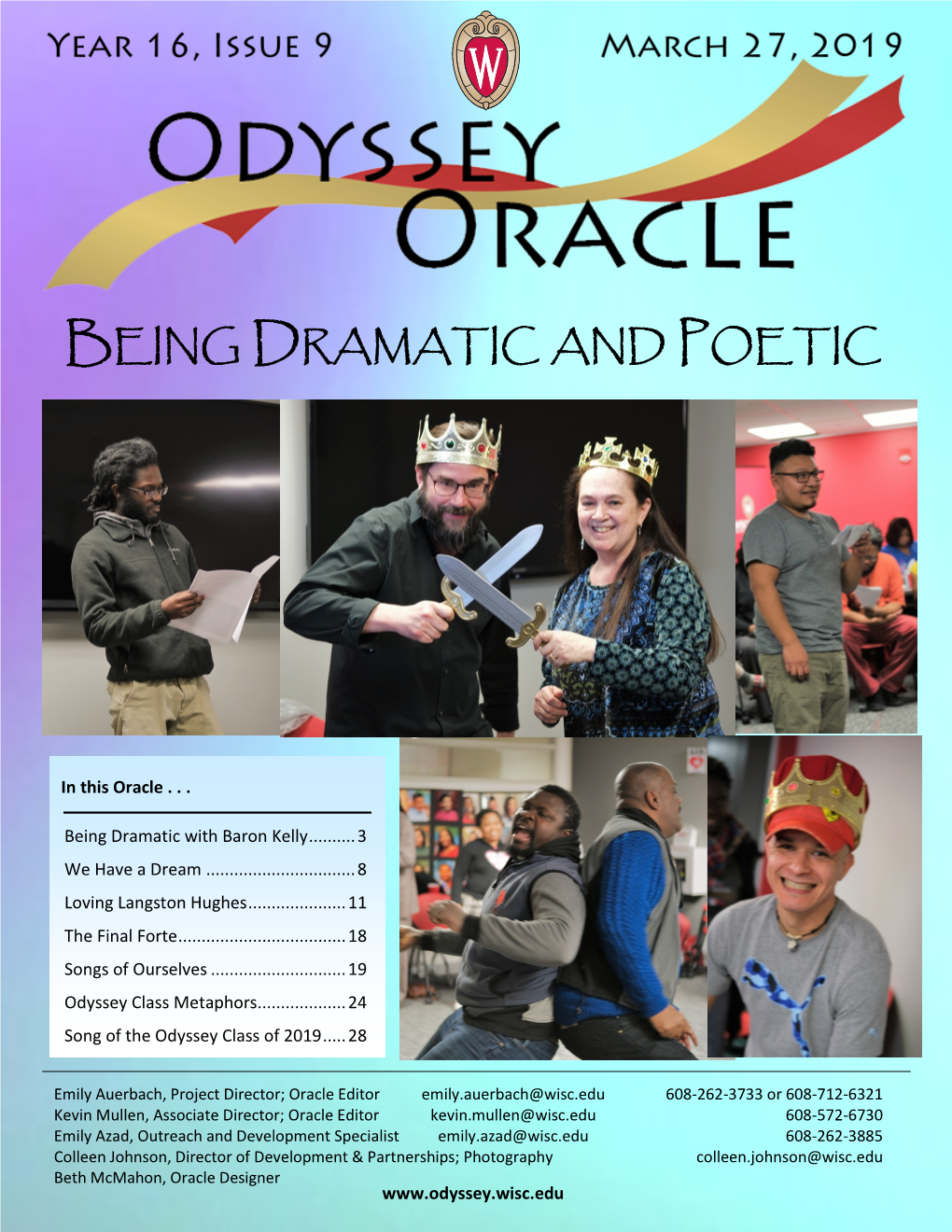 Year 16, Issue 9, March 27, 2019: Being Dramatic and Poetic