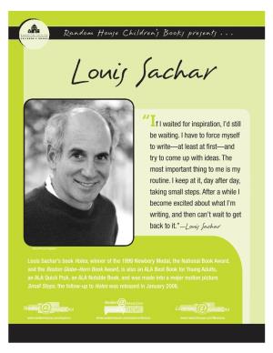 Louis Sachar's Printable Author