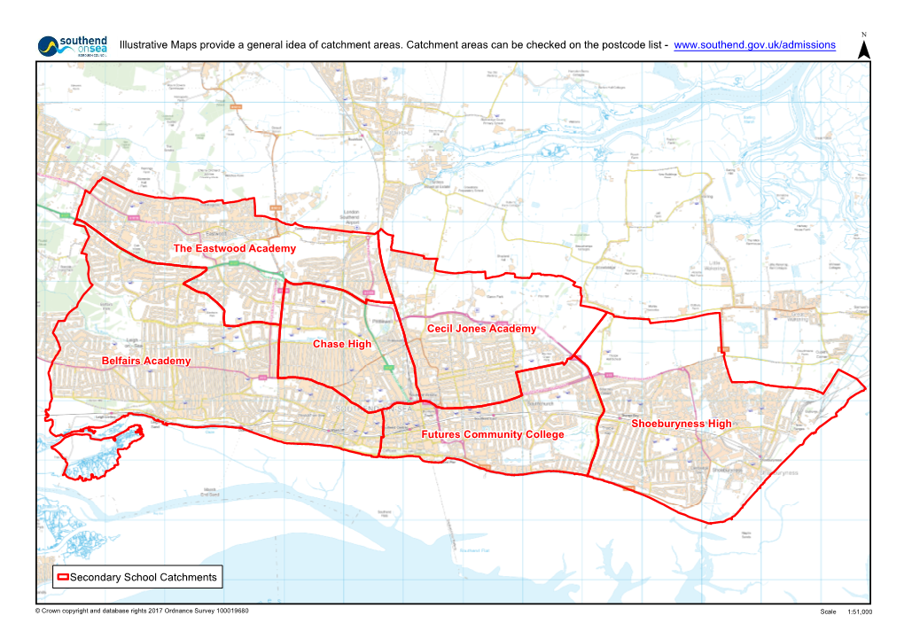 Secondary School Catchments ¯