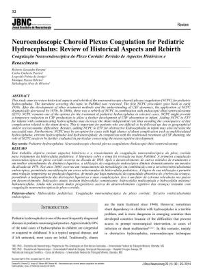 Neuroendoscopic Choroid Plexus Coagulation for Pediatric Hydrocephalus