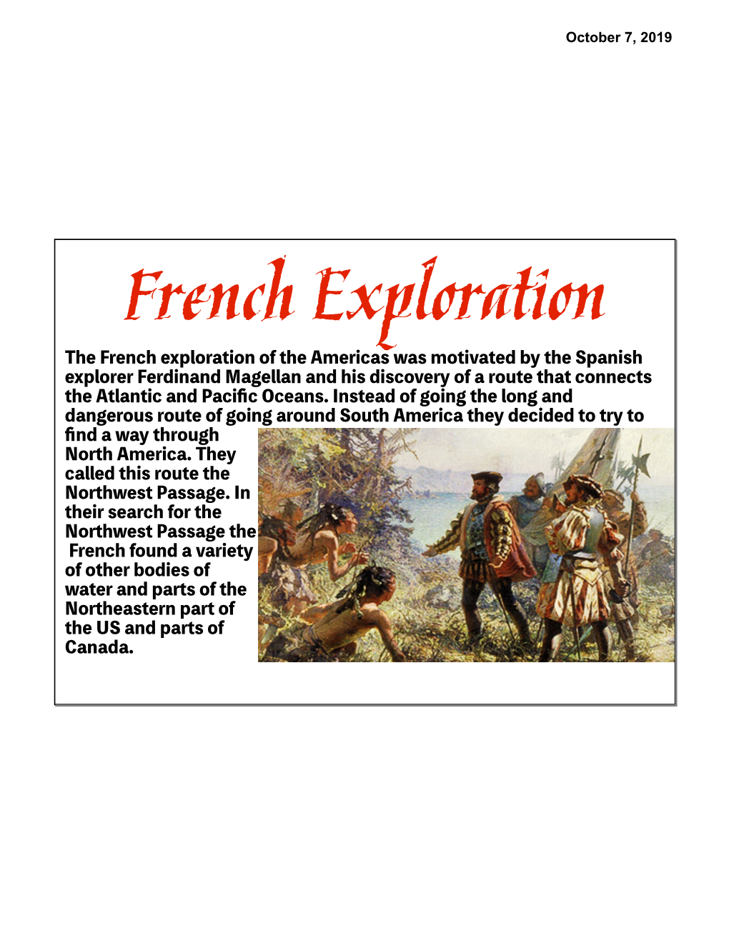 French Exploration