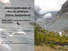 Glacial Landscapes of the Val D'hérens (Valais, Switzerland)