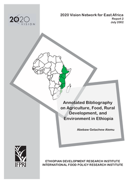 Annotated Bibliography on Agriculture, Food, Rural Development, and Environment in Ethiopia