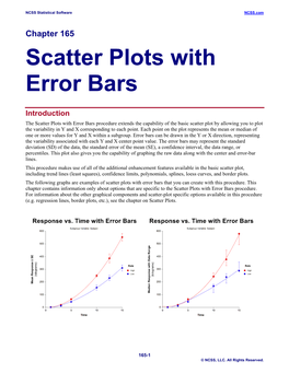 Scatter Plots with Error Bars