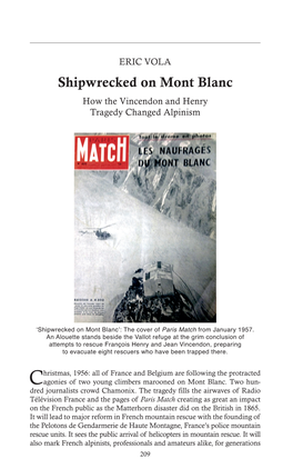 Shipwrecked on Mont Blanc How the Vincendon and Henry Tragedy Changed Alpinism