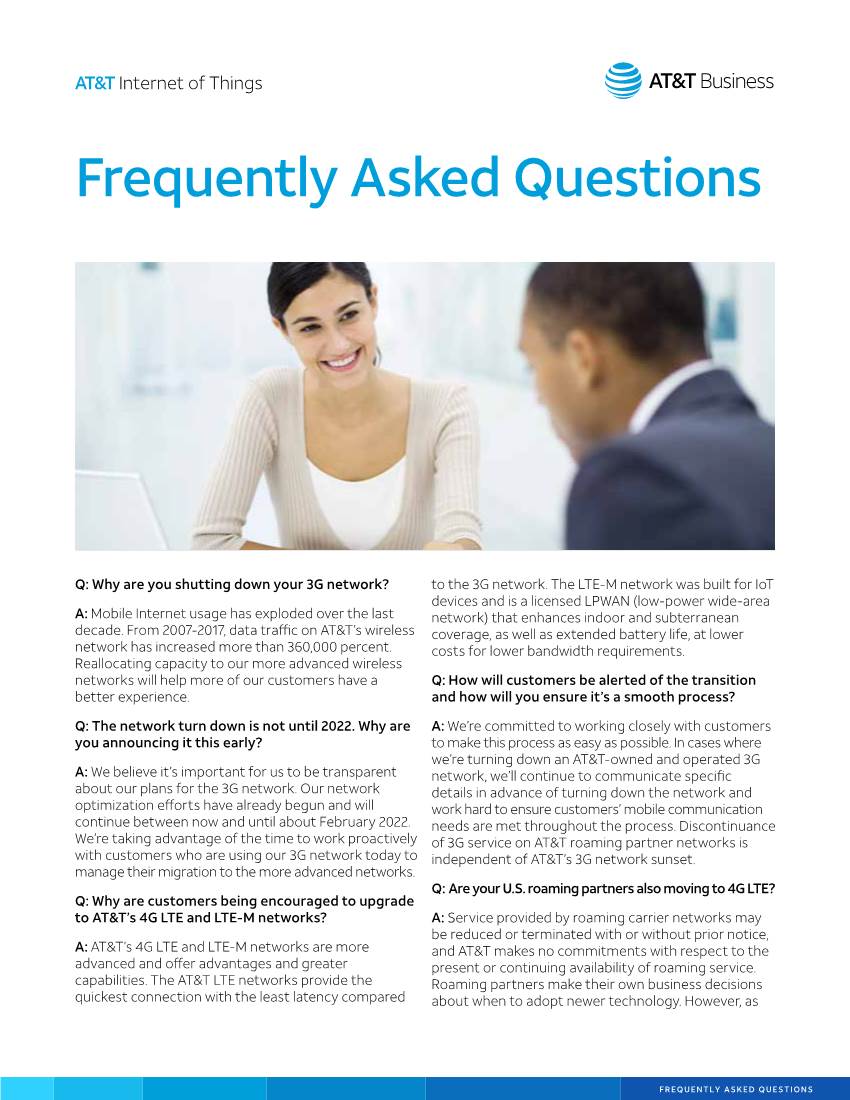 3G Frequently Asked Questions (Faqs)