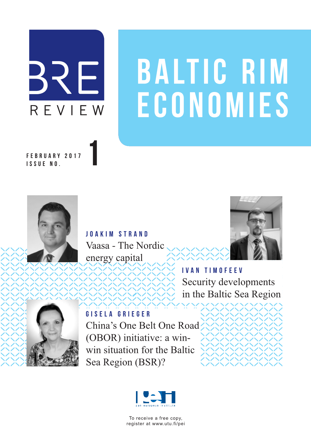 The Nordic Energy Capital Security Developments in the Baltic Sea