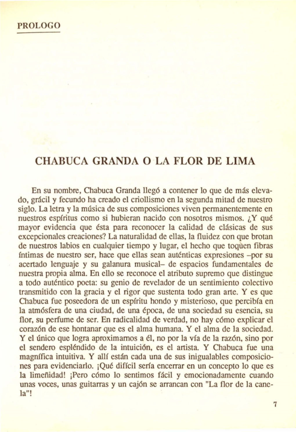 Chabuca Granda O La Flor De Lima