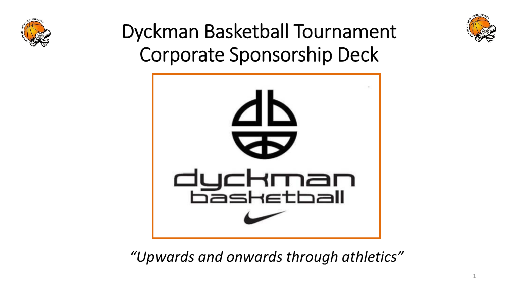 Dyckman Basketball Tournament Corporate Sponsorship Deck