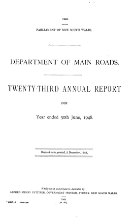 Department of Main Roads New South Wales, 1947-48