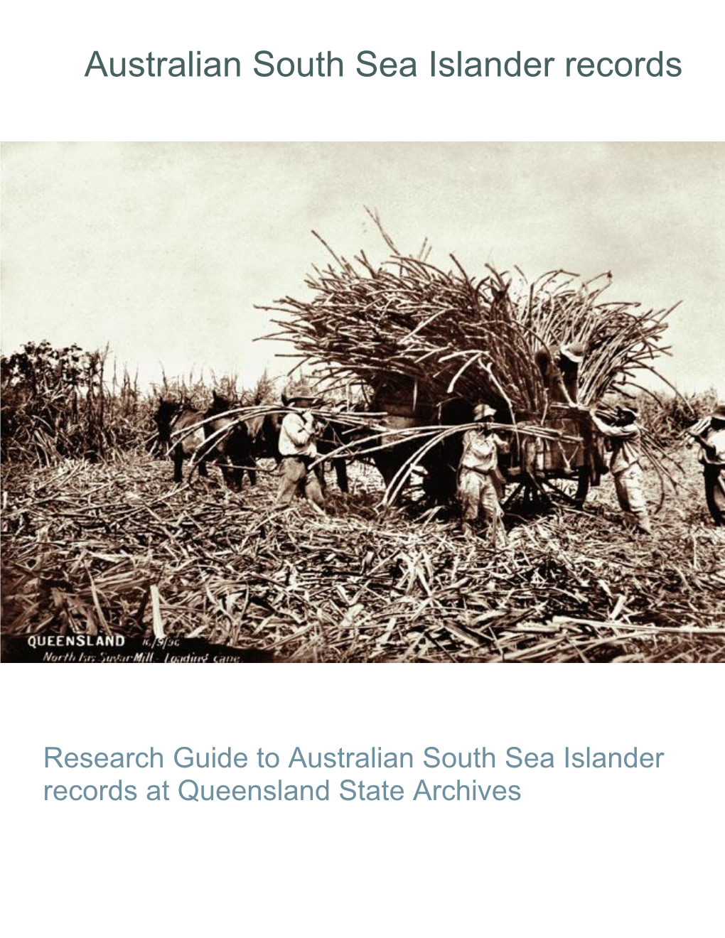 Australian South Sea Islander Records