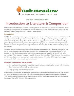 Introduction to Literature & Composition