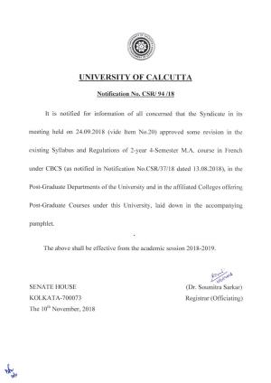 Syllabus & Course Structure: MA Department of French