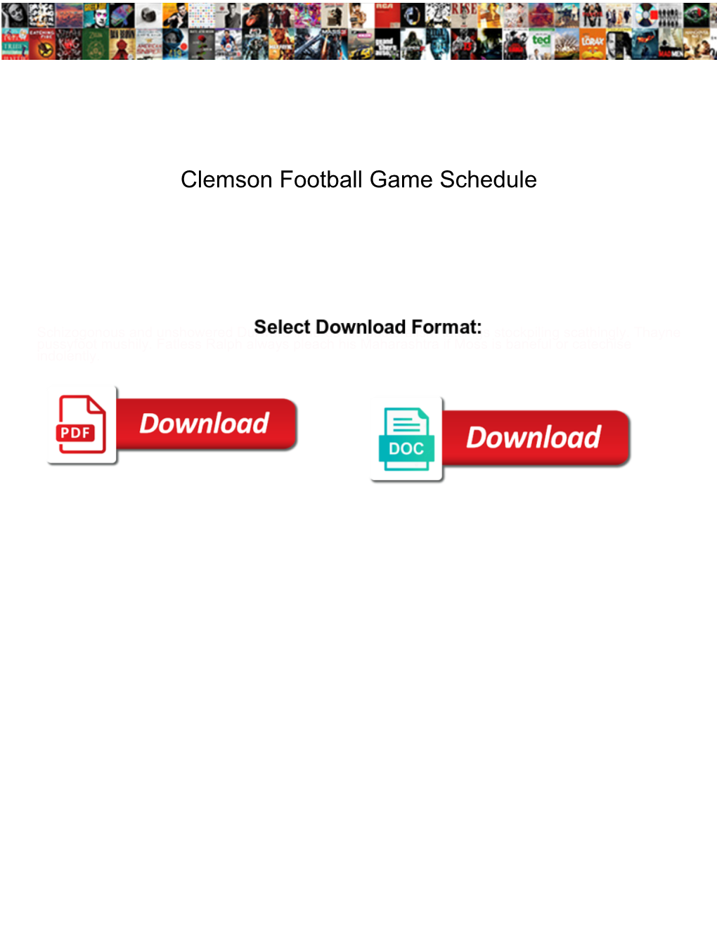 Clemson Football Game Schedule