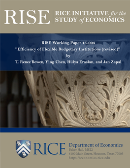 RISE RICE INITIATIVE for the STUDY of ECONOMICS