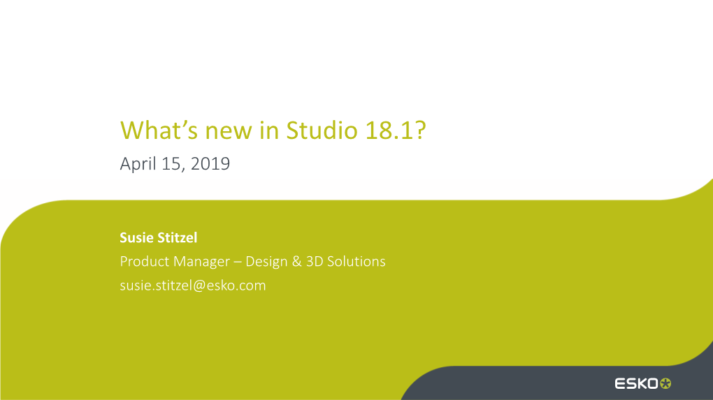 What's New in Studio 18.1 Draft