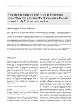 Mineralogy and Geochemistry of Shales from the Late Jurassic-Early Cretaceous Transition