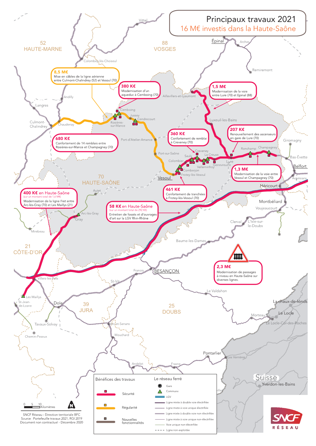 Principaux Travaux 2021 16 M€ Investis Dans La Haute-Saône