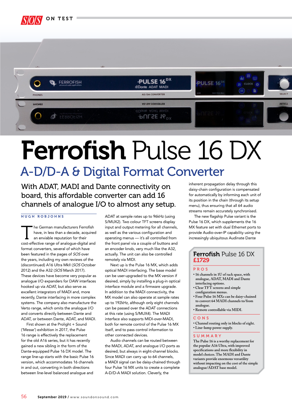 Ferrofish Pulse 16 DX