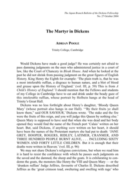 The Martyr in Dickens