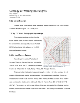 Leif Segen University of Northern Iowa Summer 2015 Site Identification