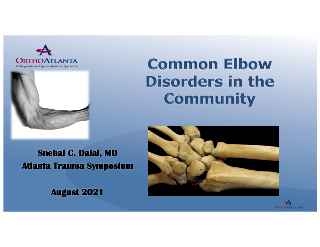 03 830 ATS Common Elbow Disorders 2021