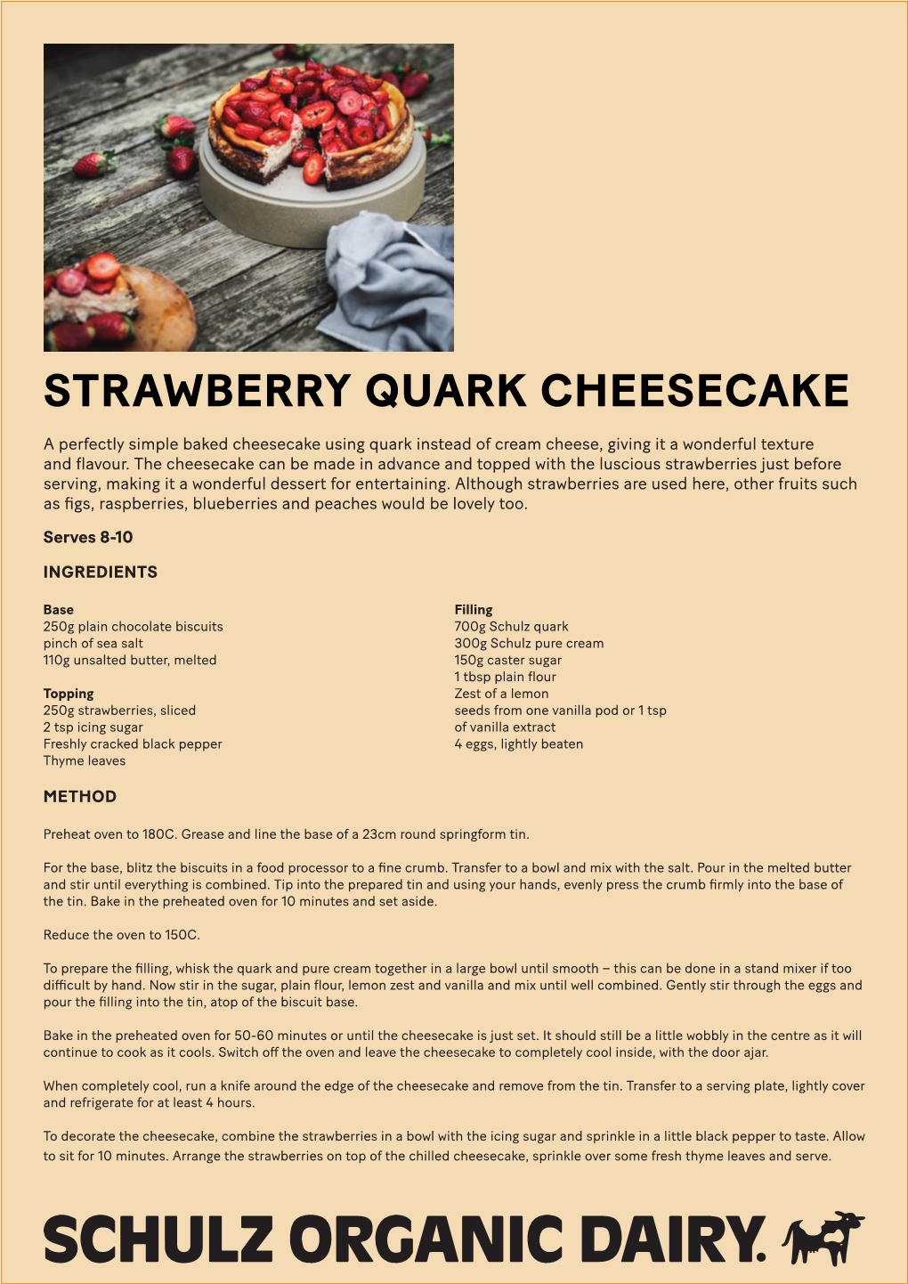 Strawberry Quark Cheesecake