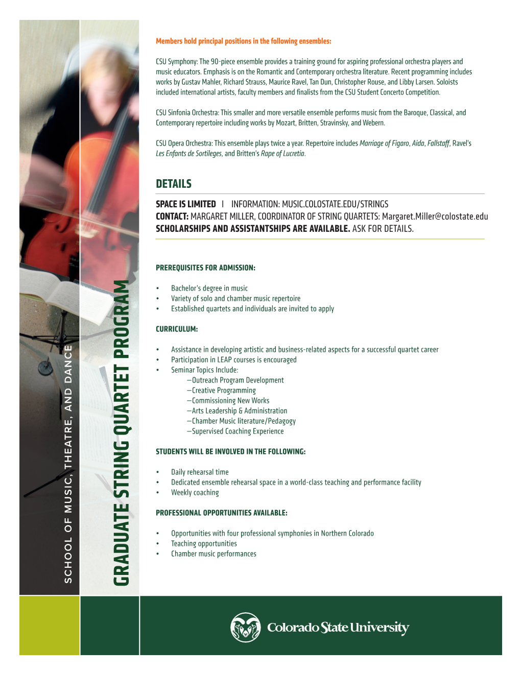 Graduate String Quartet Flyer