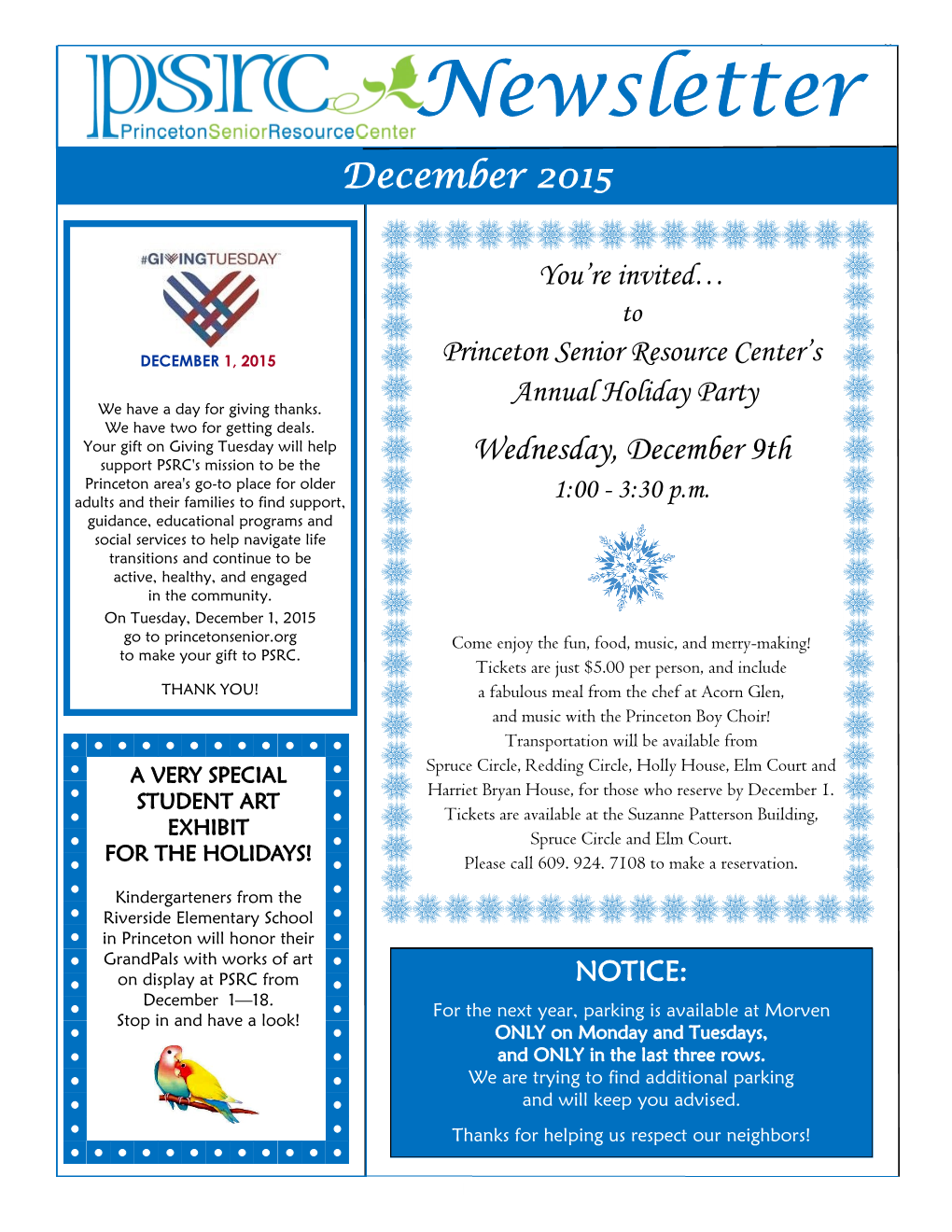 Newsletter December 2015