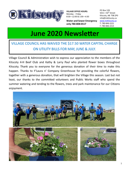 June 2020 Newsletter