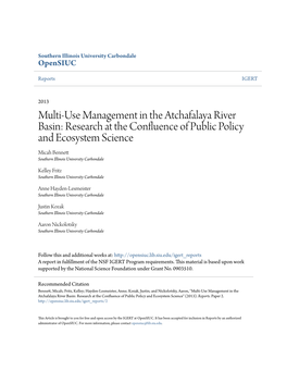 Multi-Use Management in the Atchafalaya River Basin: Research at the Confluence of Public Policy and Ecosystem Science