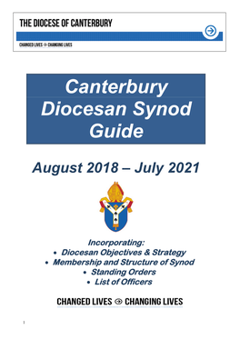 Canterbury Diocesan Synod 2018 - 2021