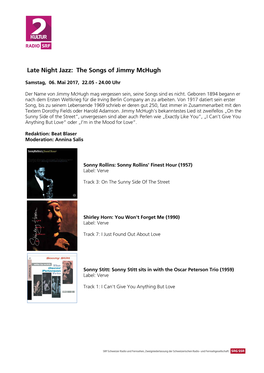 The Songs of Jimmy Mchugh