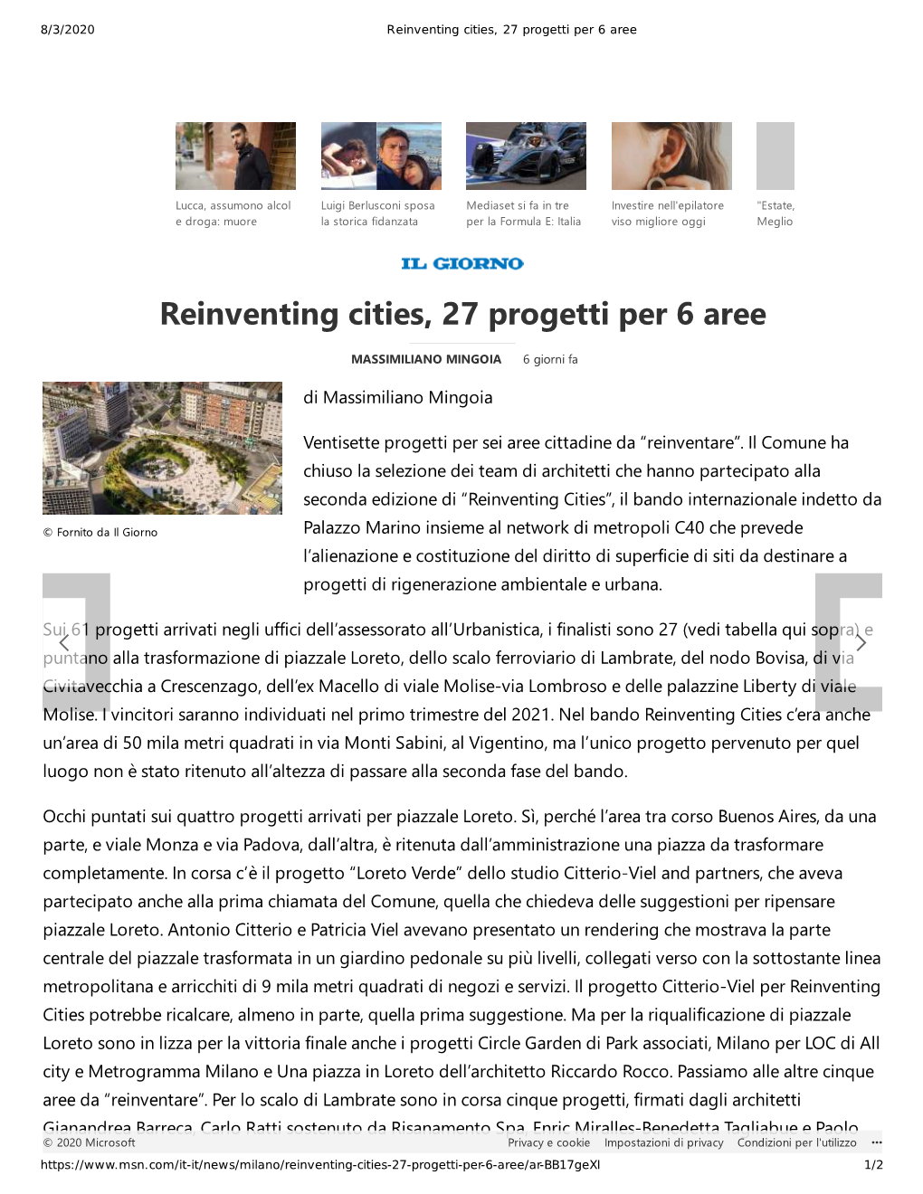 Reinventing Cities, 27 Progetti Per 6 Aree