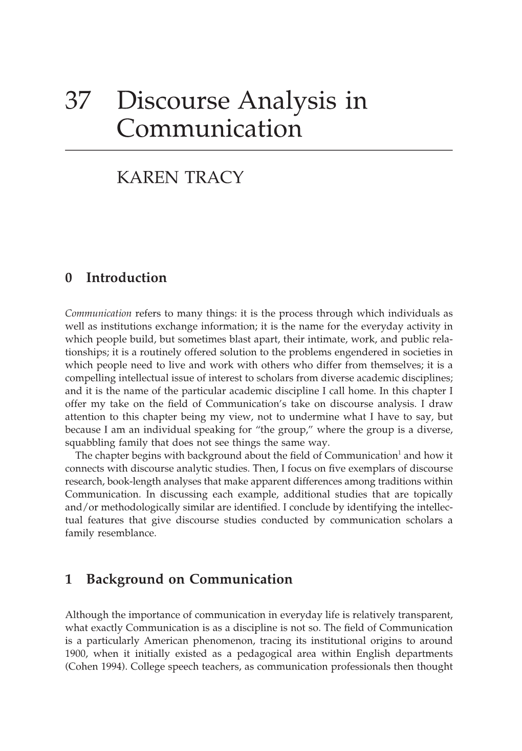 37 Discourse Analysis in Communication