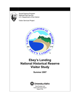 Ebey's Landing National Historical Reserve Visitor Study