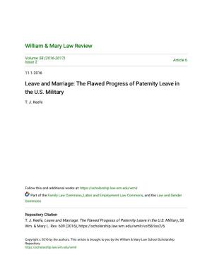 The Flawed Progress of Paternity Leave in the US Military