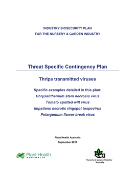 Thrips Transmitted Viruses