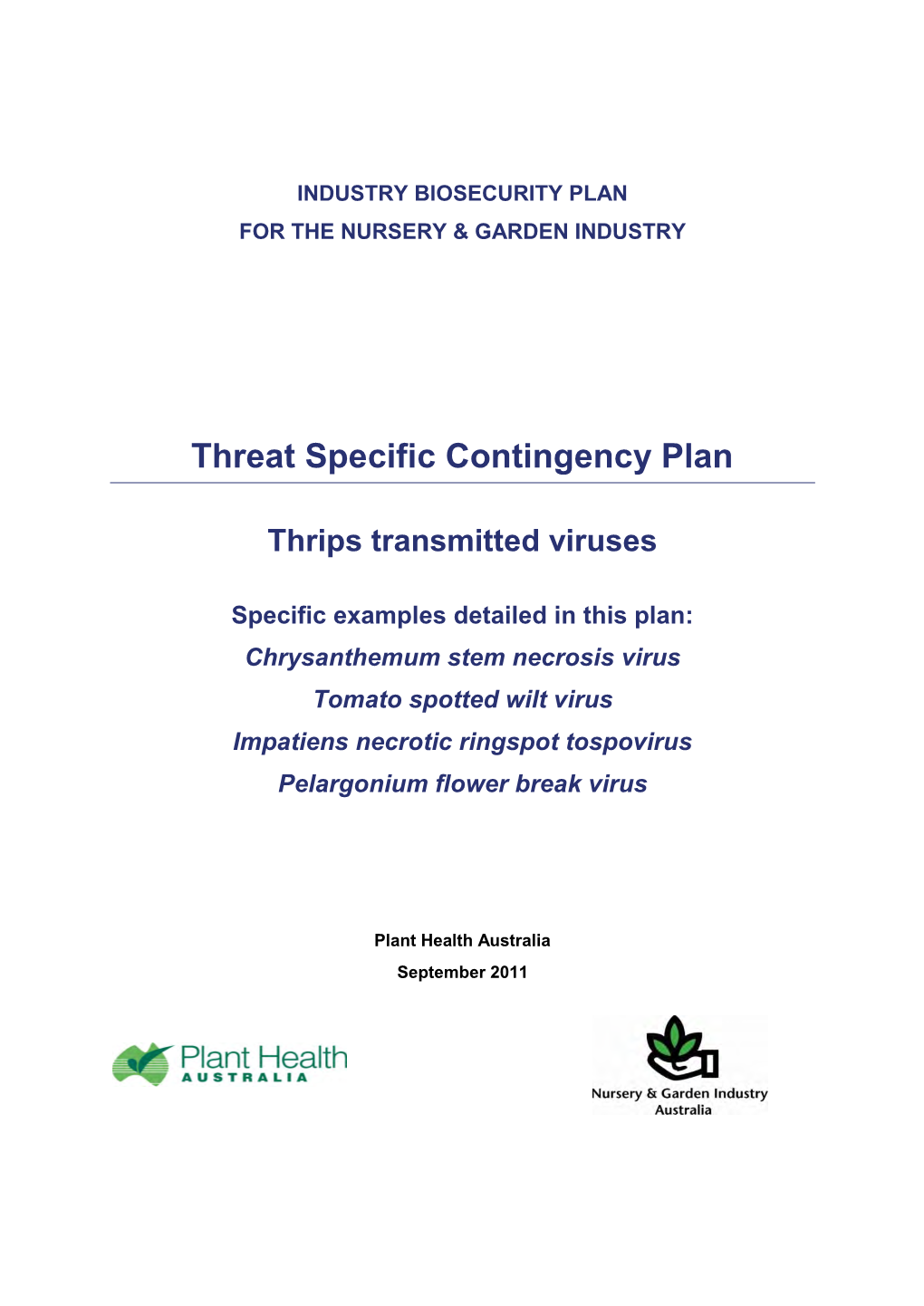 Thrips Transmitted Viruses